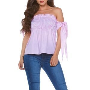 NWT Carmin Off Shoulder Sleeveless Smocked…